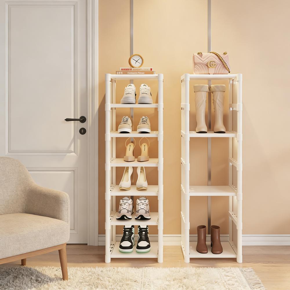 Narrow Adjustable Shoe Rack with Multi-Tier Storage (Space-Saving)
