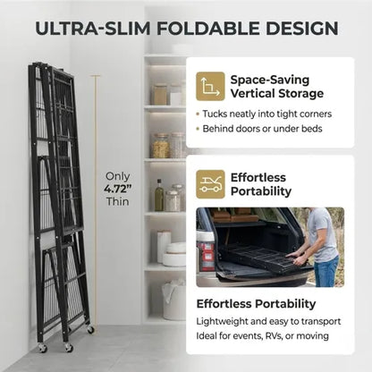 No Tools Required! Instant Setup Storage Shelf with 360° Rotation