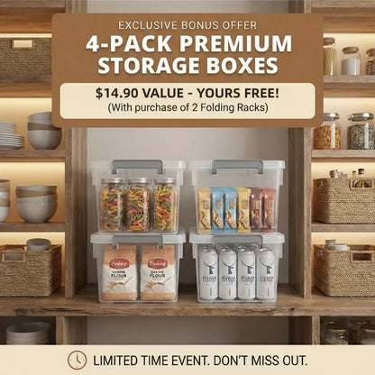 No Tools Required! Instant Setup Storage Shelf with 360° Rotation