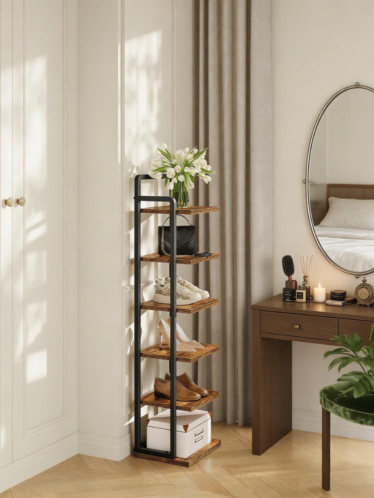 6-Tier Removable Shelf for Shoes & Decor (Narrow Space Friendly)