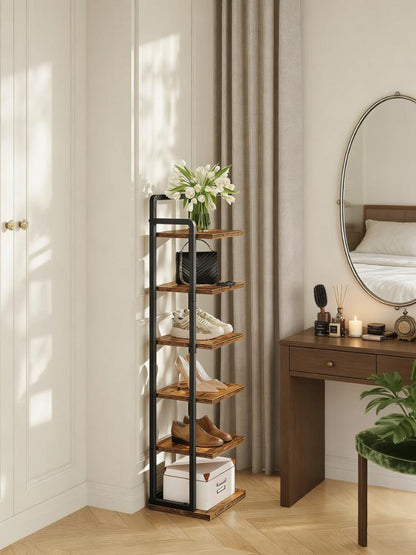 6-Tier Removable Shelf for Shoes & Decor (Narrow Space Friendly)